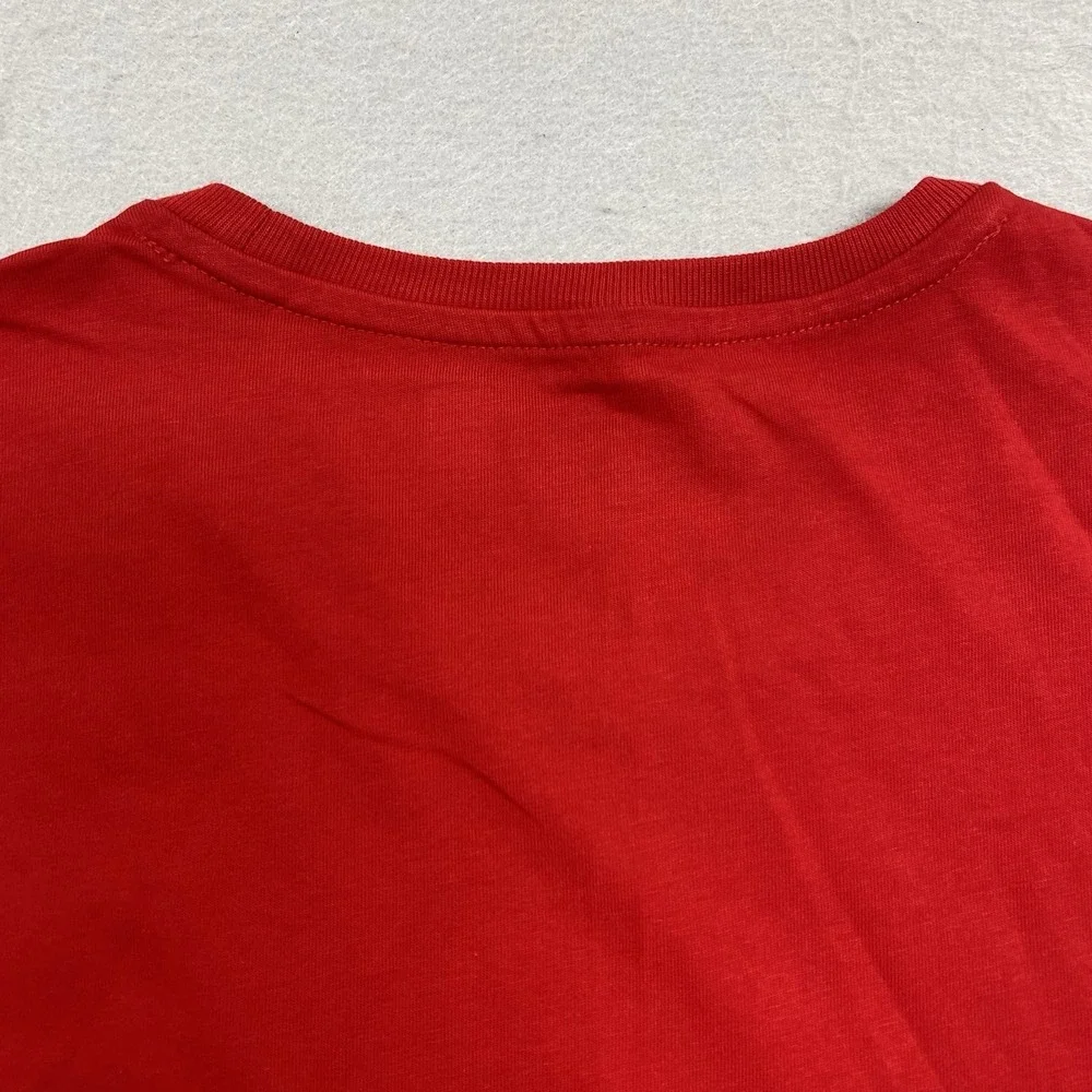 Polo Ralph Lauren T Shirt Mens Large Red Crew Neck Long Sleeve Tee Pony Cotton